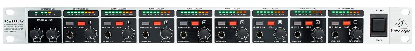 Behringer HA8000 V2 Ampli casque multiusage professionnel