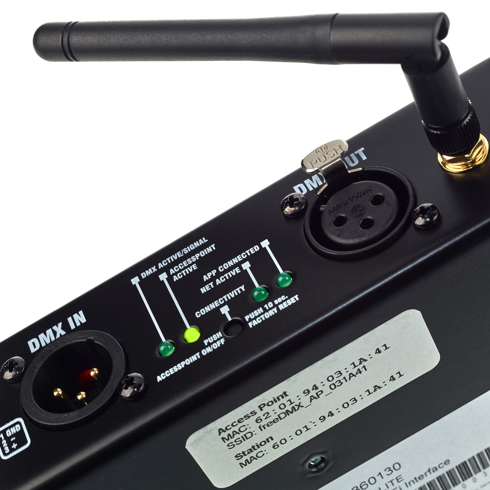 Eurolite freeDMX AP Wi-Fi Interface Frontseite