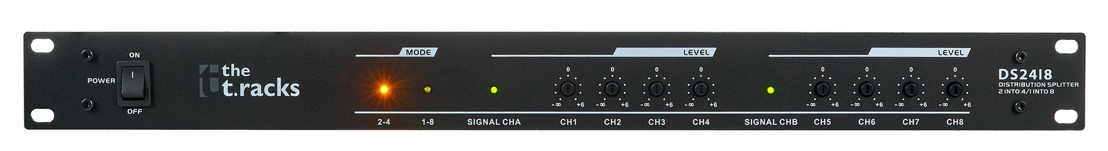 Façade du répartiteur audio t.racks DS2418