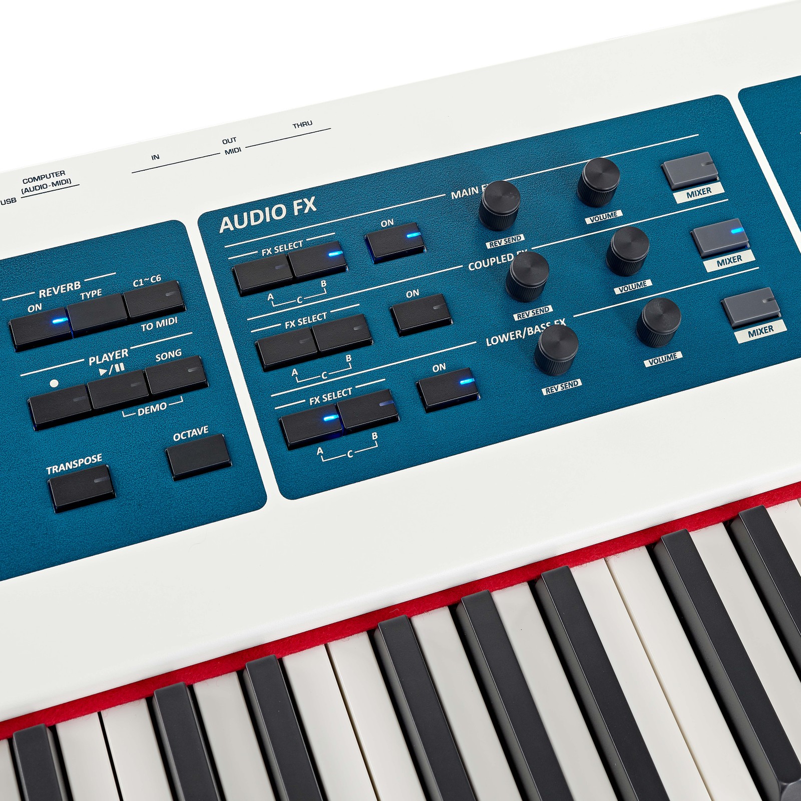 Bedienelemente des Dexibell Vivo S4 Stage Pianos