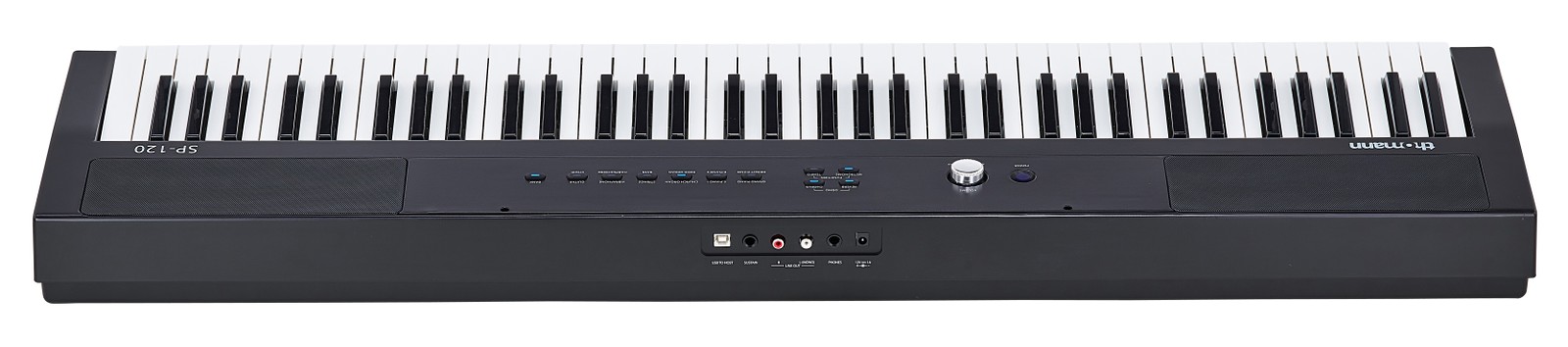 Rückseite mit Anschlüssen des Detailansicht vom Thomann SP-120 Digitalpiano