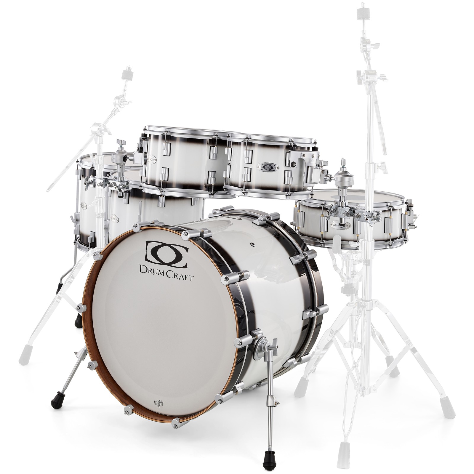 DrumCraft Series 6 2up 2down White Burst Kesselsatz