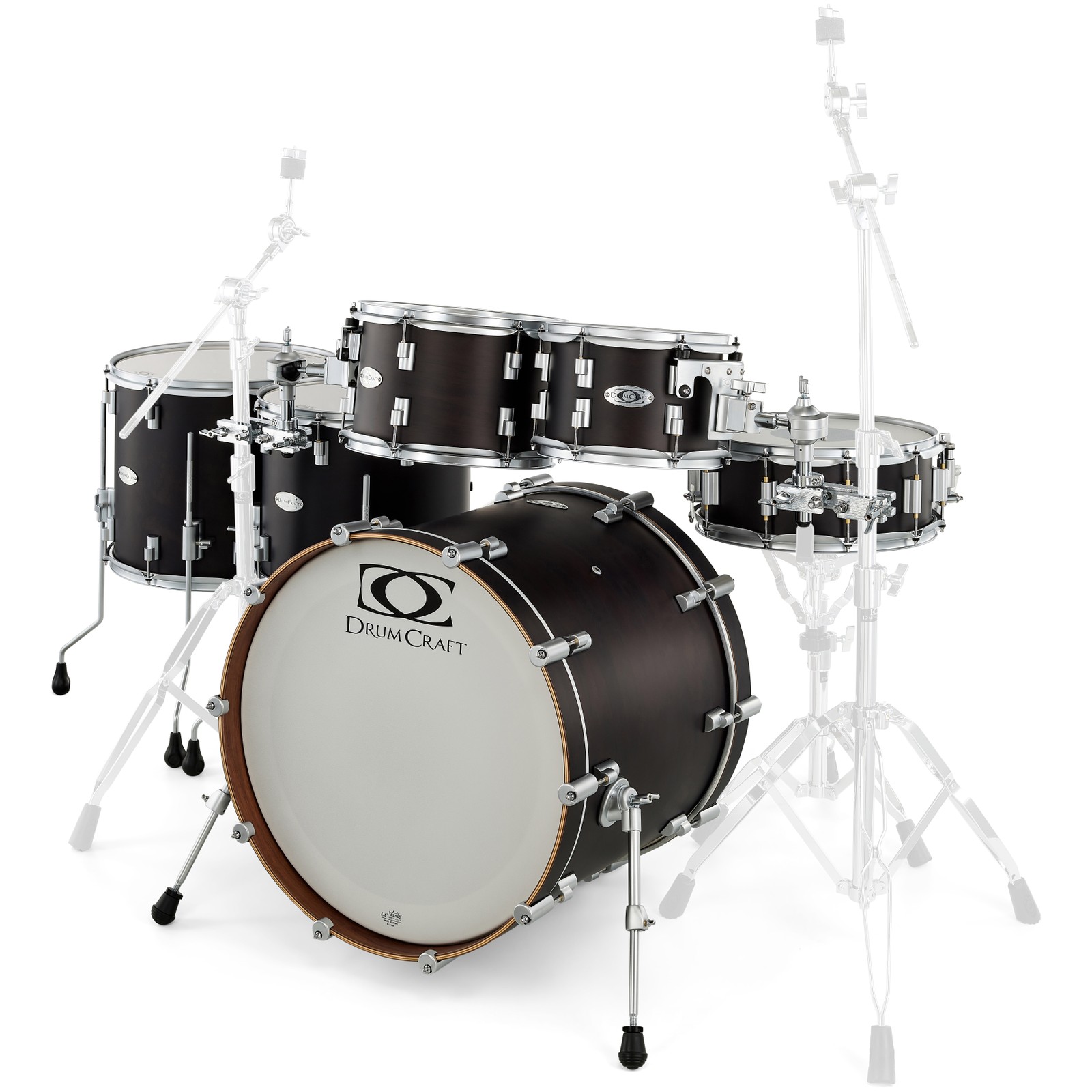 DrumCraft Series 6 2up 2down Satin Black Kesselsatz