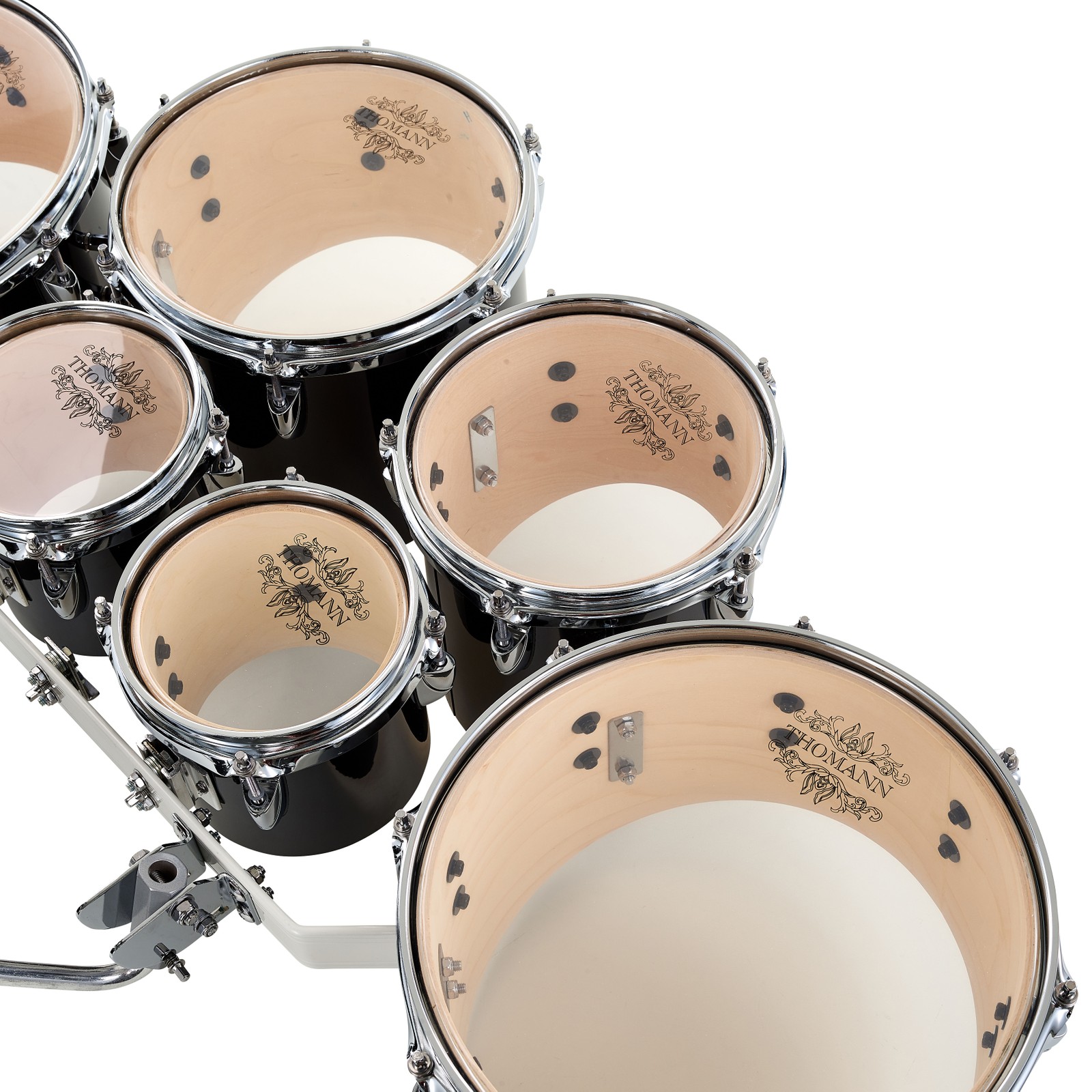 Thomann QT06 BL Marching Sixt Tom Set mit Kesseln aus Birkenholz