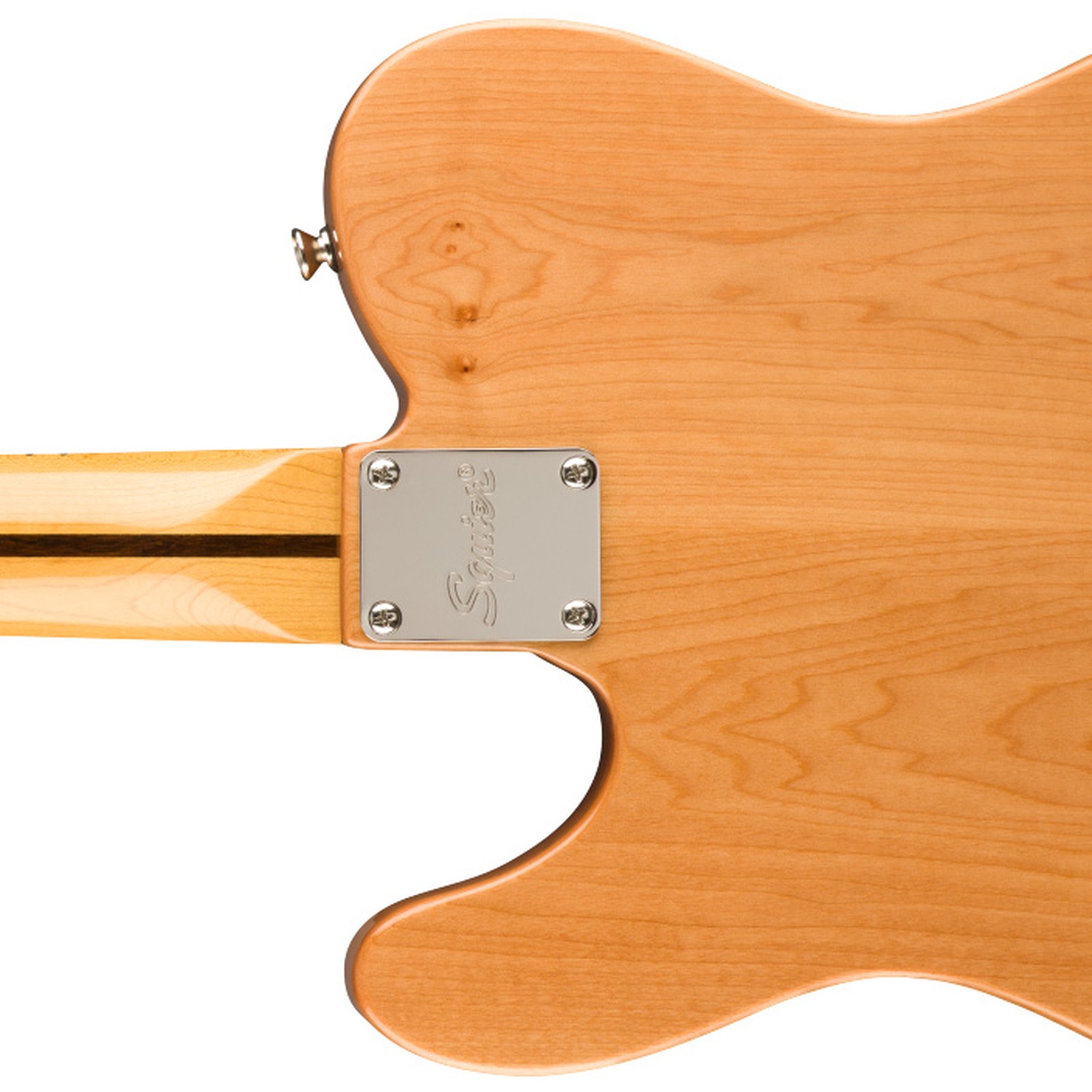 Geschraubter Hals auf der Rückseite der Fender Squier CV 70s Tele Thinline MN NAT
