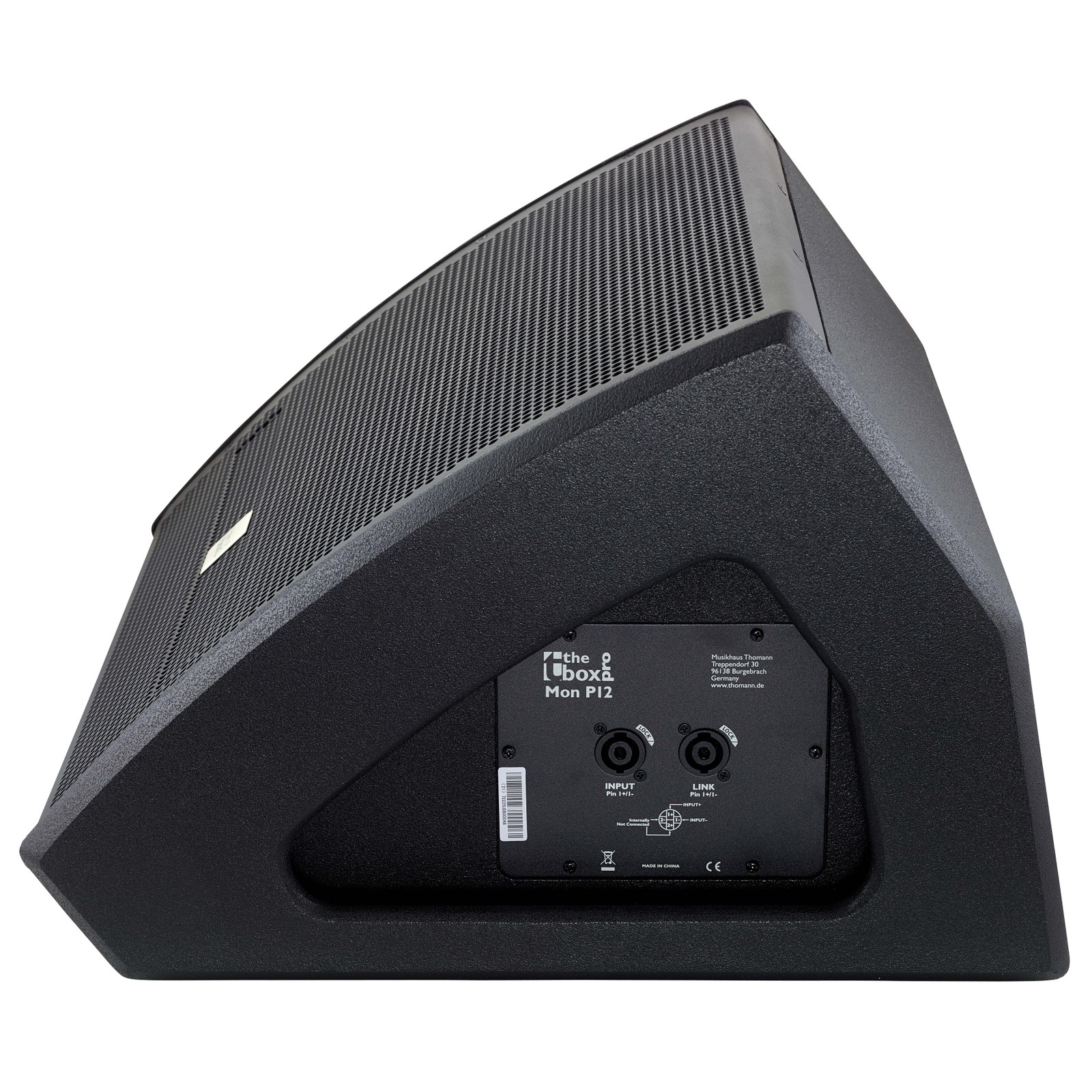 Anschlüsse am the box pro Mon P12 Bühnenmonitor