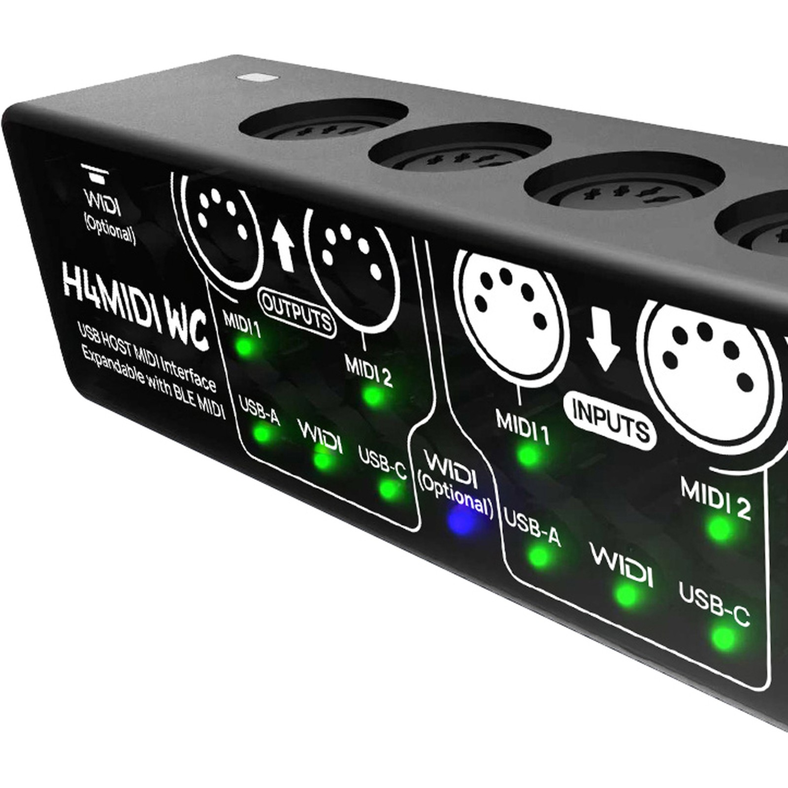 Vorderseite des CME H4MIDI WC USB Host MIDI Interface