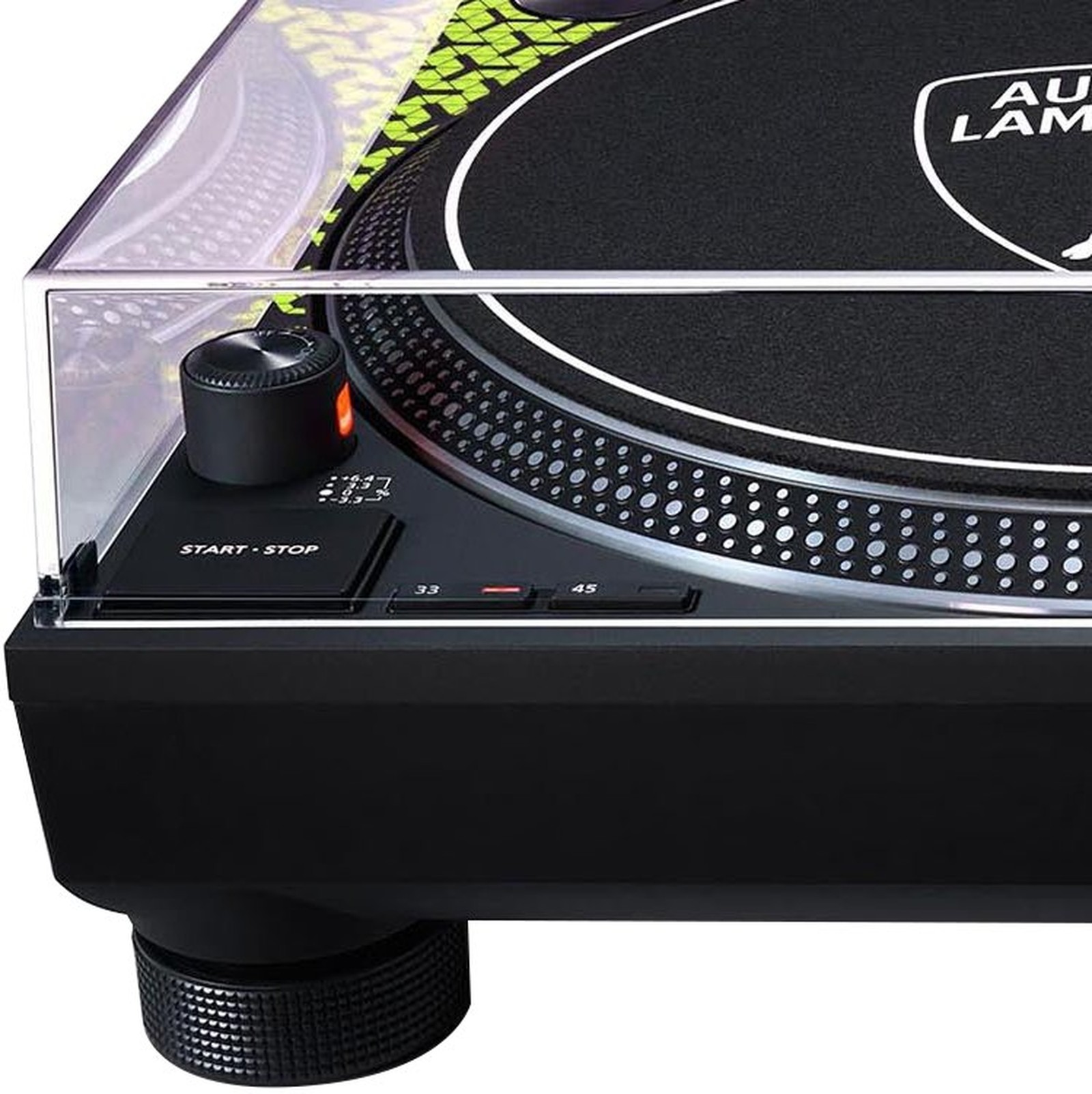 Technics SL-1200MK7 Green Lamborghini Bedienelemente und Stroboskop