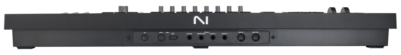 Rückseite des Native Instruments Kontrol S49 MK3 mit Anschlüssen