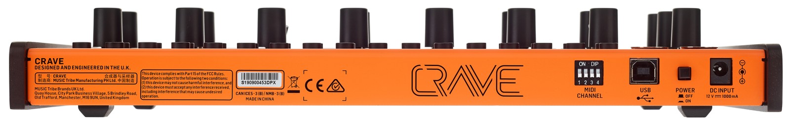 Rückseite des Behringer Crave Semi-modularer Analogsynthesizer