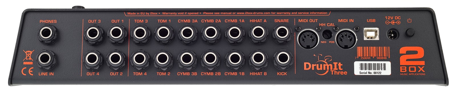 Connections on the 2box DrumIt Three E-drum module