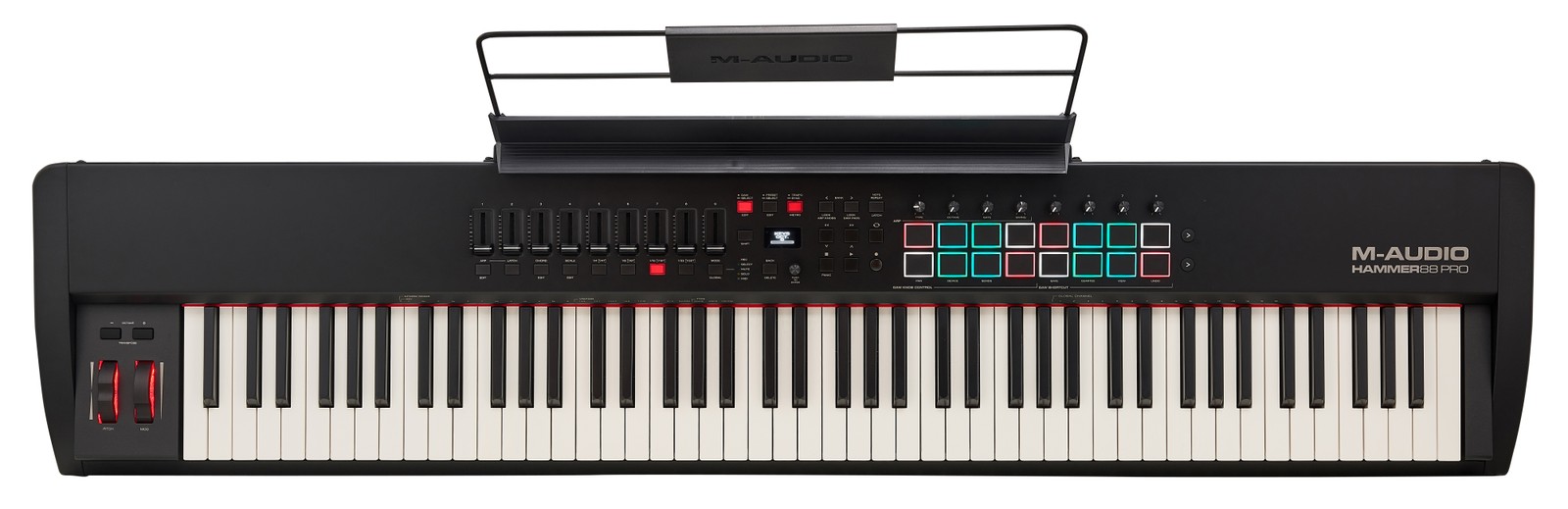 Top-Down Ansicht des M-Audio Hammer 88 Pro 