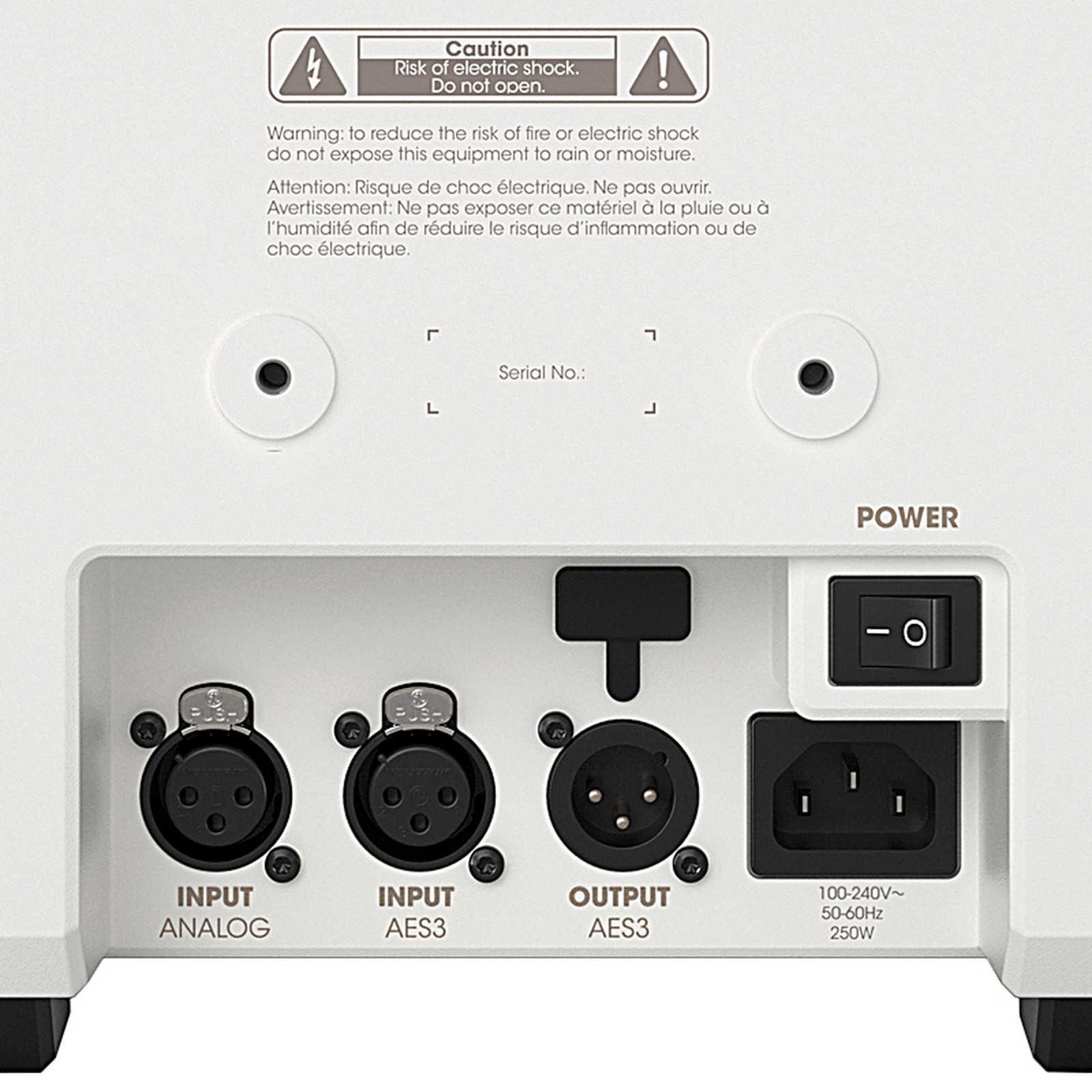 Anschlüsse des Palmer Orbit 11 White Studiomonitors