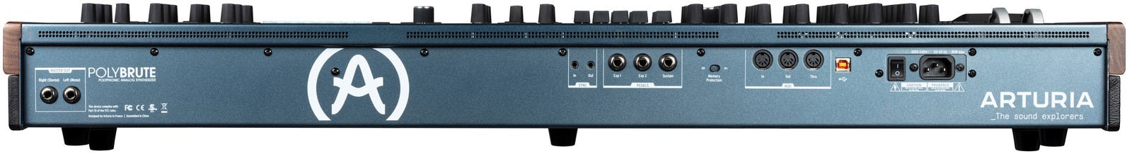 Rückseite vom Analog Synthesizer Arturia PolyBrute mit Anschlüssen