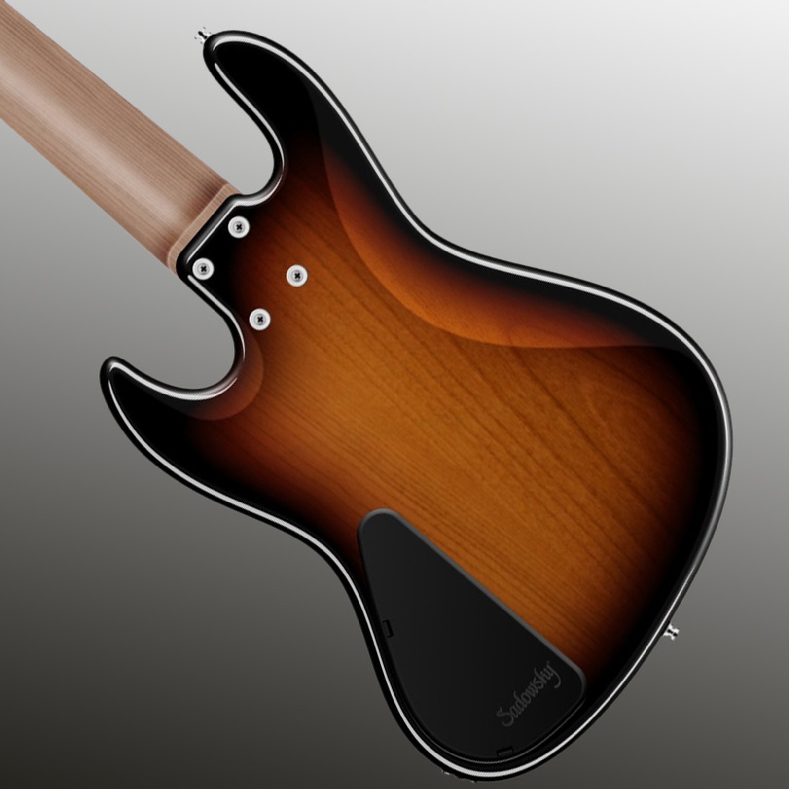 Roasted maple neck, Sadowsky MetroExpress 21 Vintage M5 Maple Sunburst, five-string electric bass
