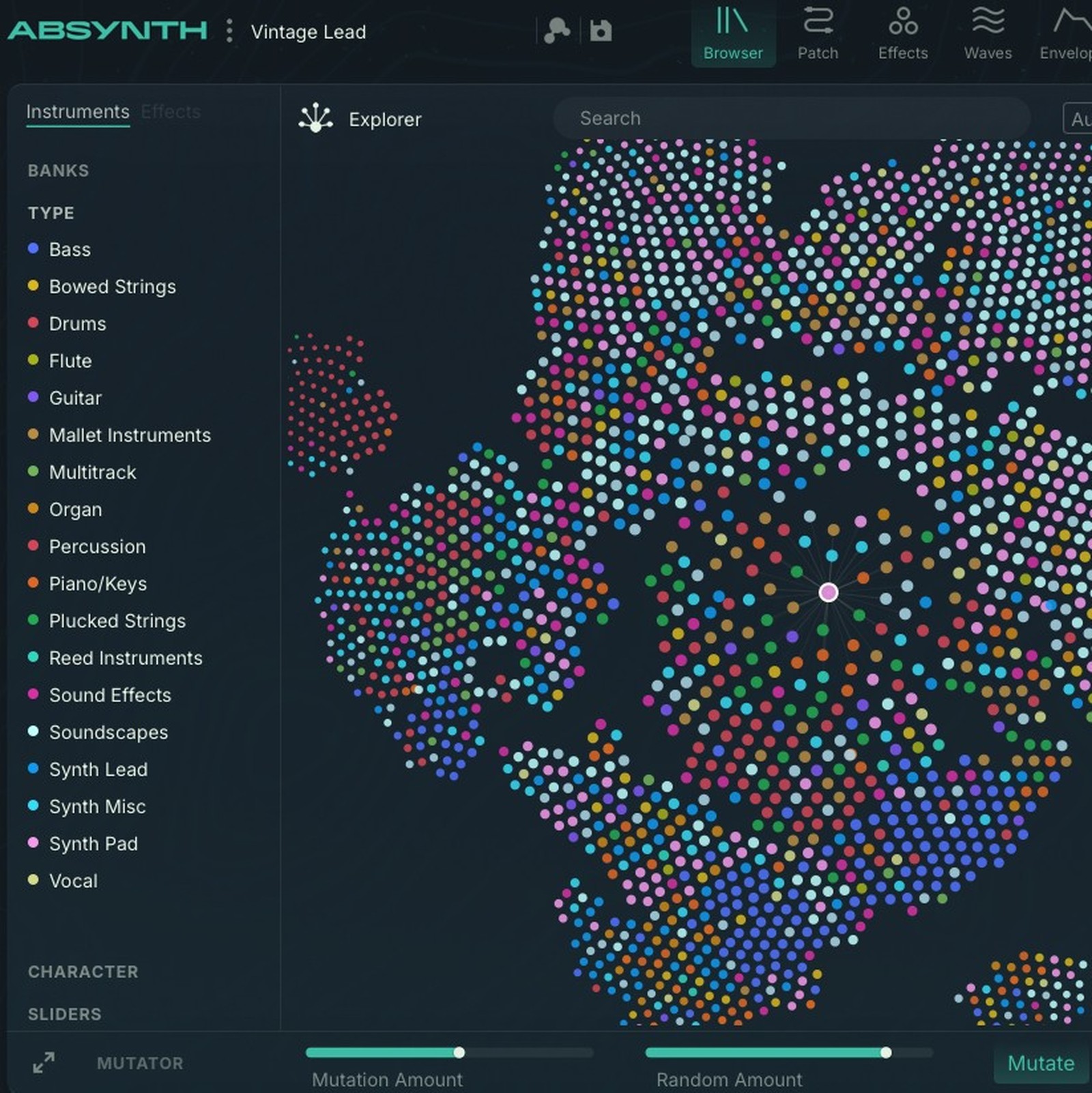 Map-Ansicht aus Native Instruments Abynth 6