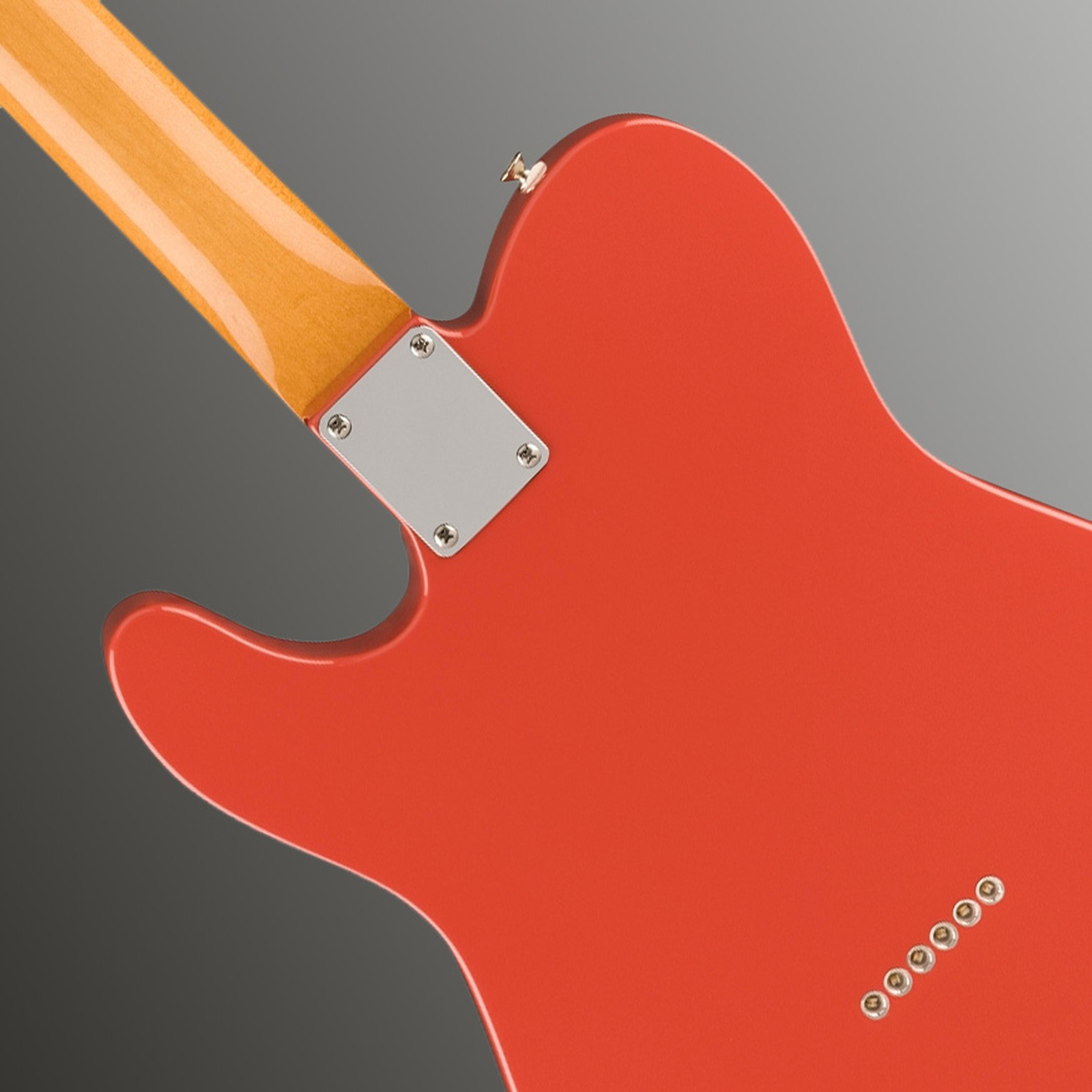 Geschraubter Hals auf der Rückseite der Fender Vintera II 60s Tele RW FRD