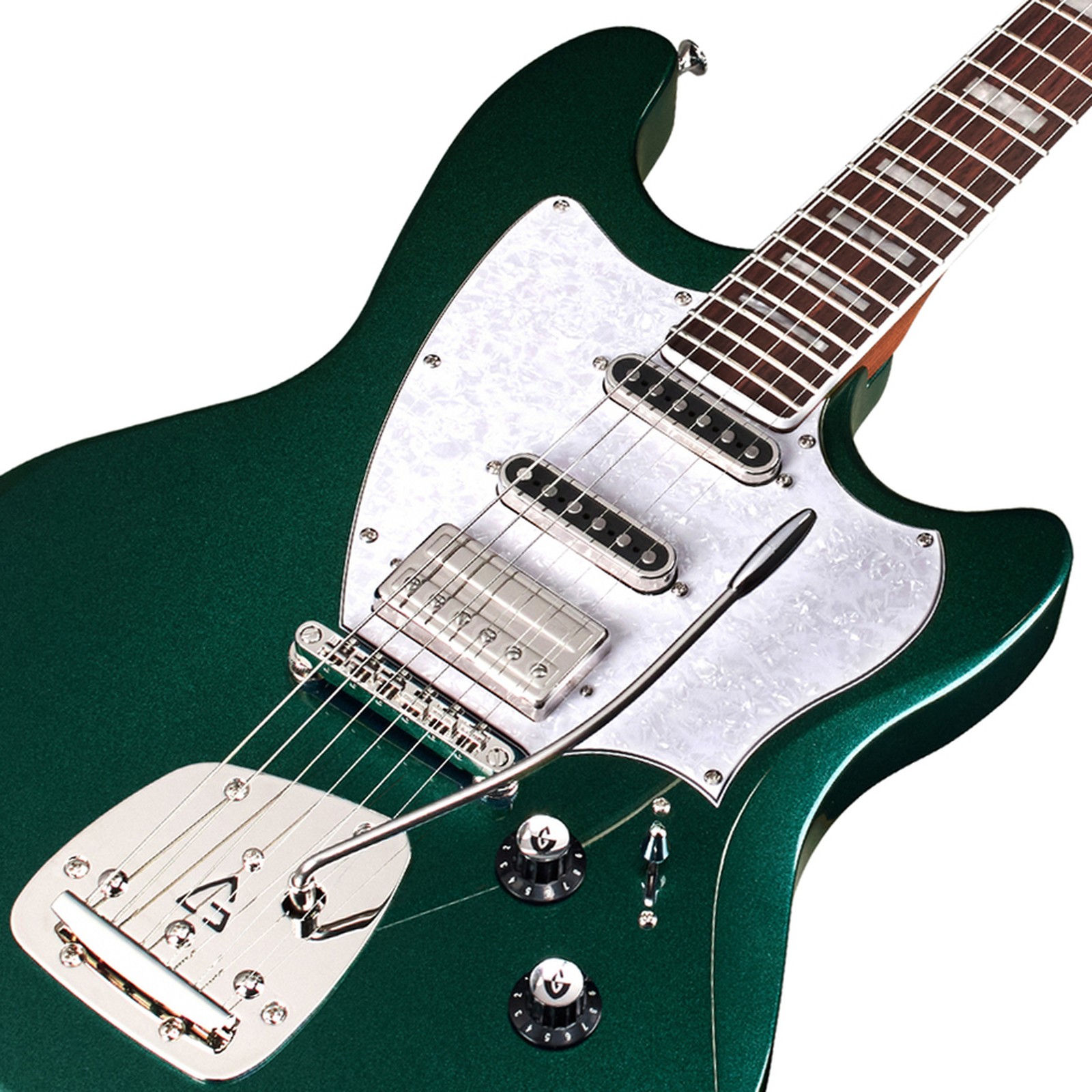 Guild Surfliner Deluxe EM E-Gitarre mit Humbucker, Singlecoils und Tremolo