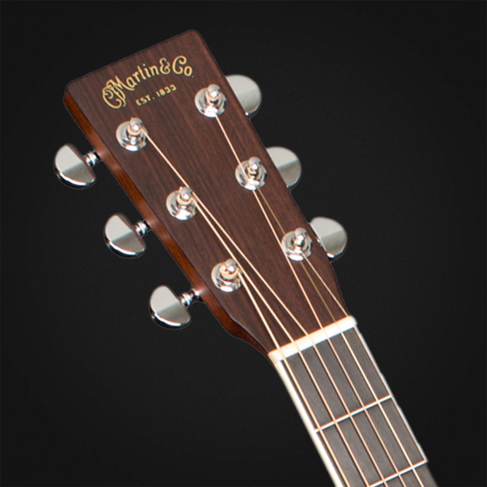 Kopfplatte der Martin Guitars D35 Sunburst