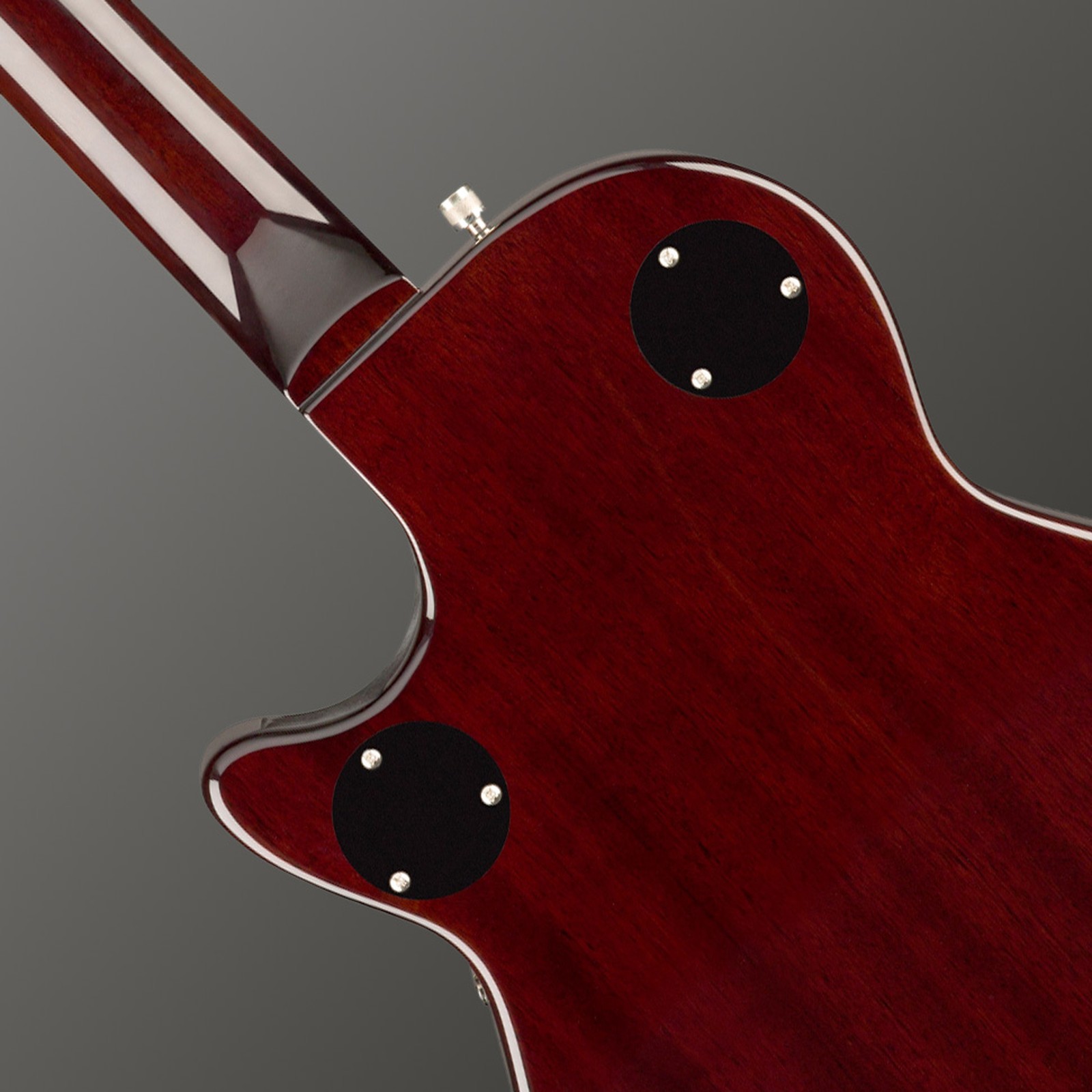 Rückseite vom Mahagonikorpus der Gretsch G5210-P90 Electromatic Jet CGN