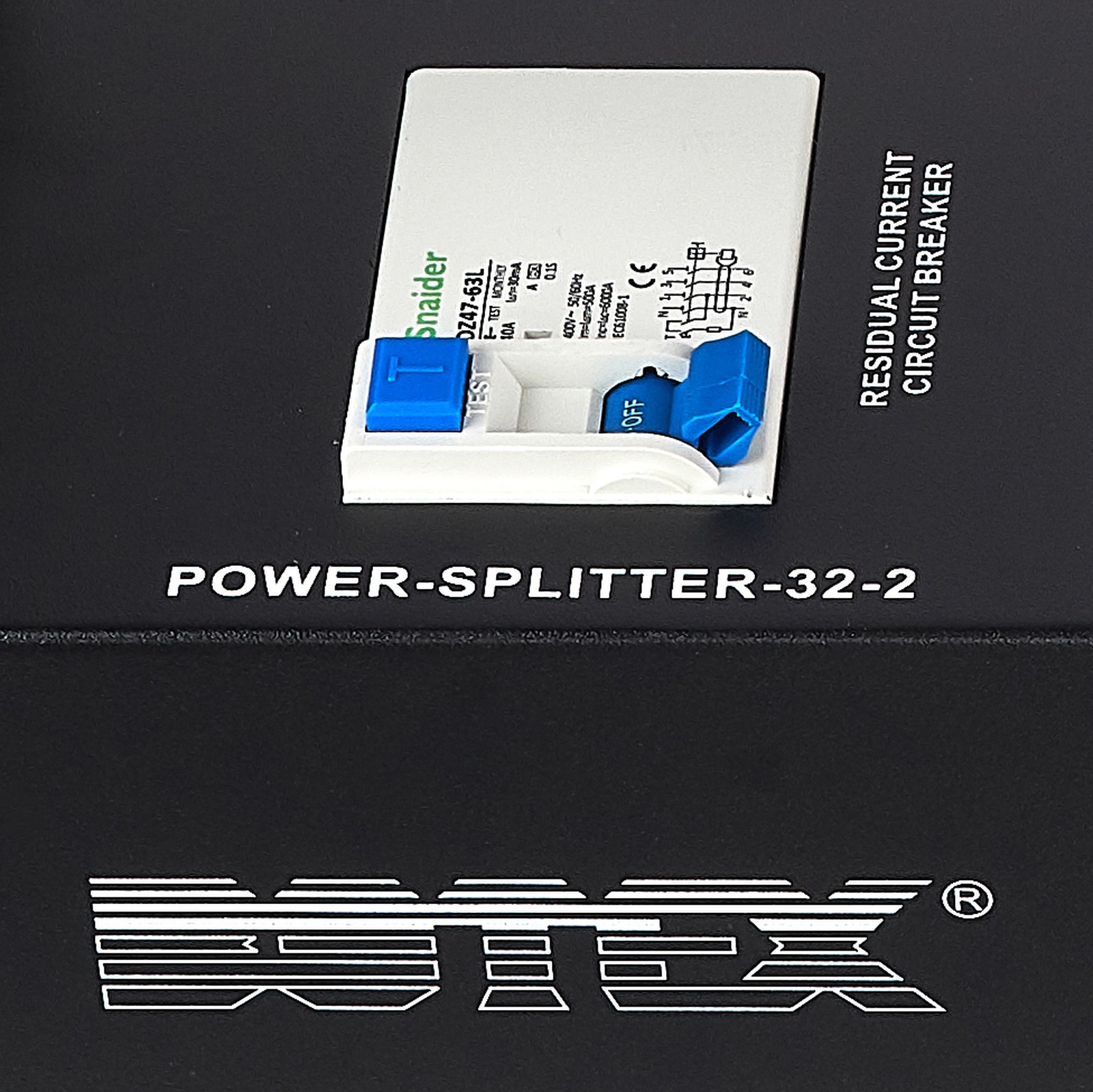 Logo on the Botex Power Splitter 32-2, 32 A CEE Power Distributor