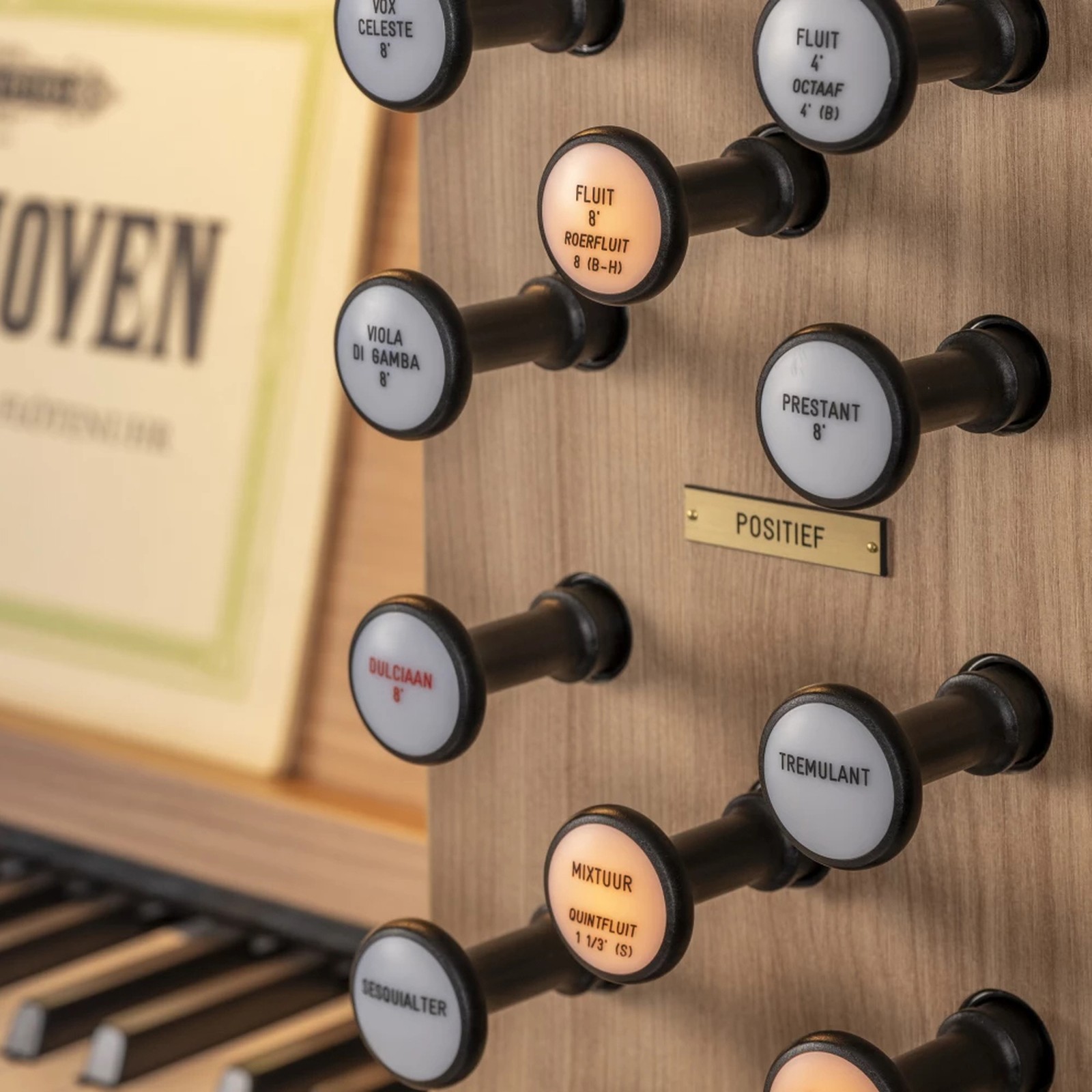 Bedienelemente der Johannus Studio P 360 Light Riverside Sakralorgel