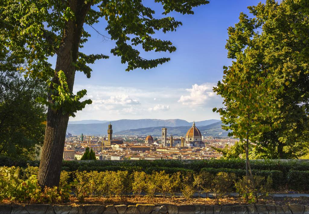 Plaza Michelangelo en Florencia con vistas de la ciudad