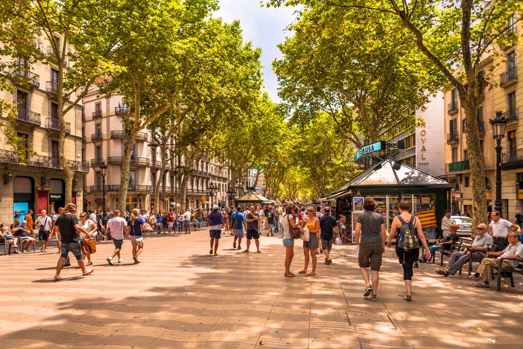 passeggio a las Rambla barcellona