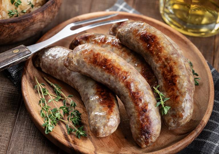 Homemade bratwurst.