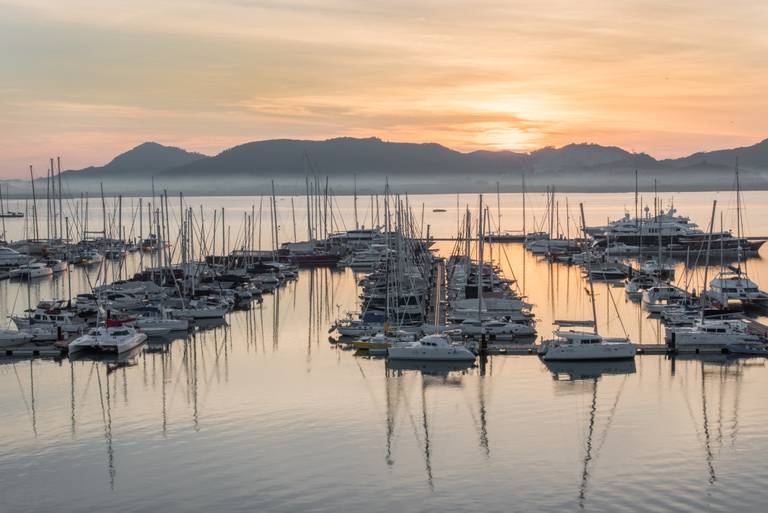 Vista sul porto di Marina di Olbia in bed and breakfast