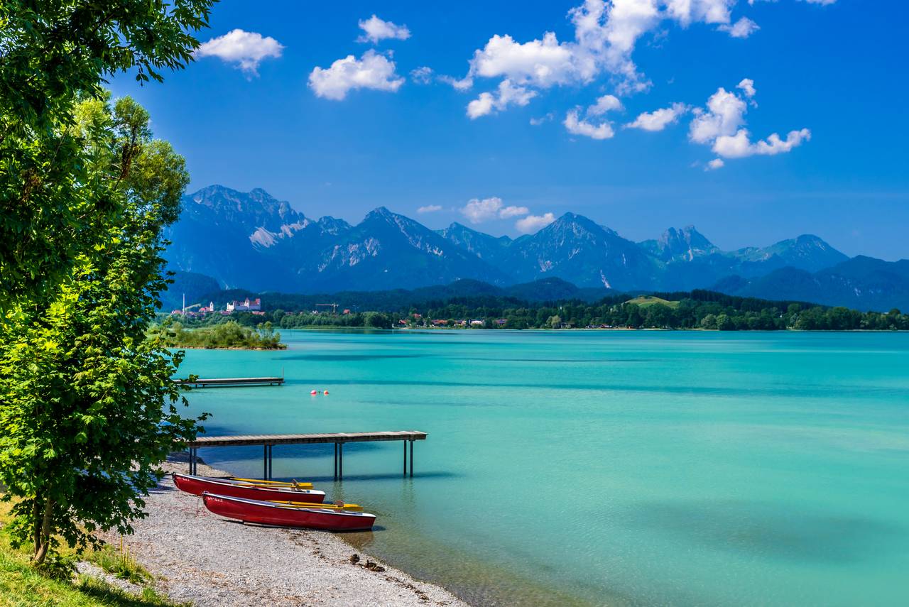 anorama sul lago Forggensee, a due passi dai castelli di Füssen