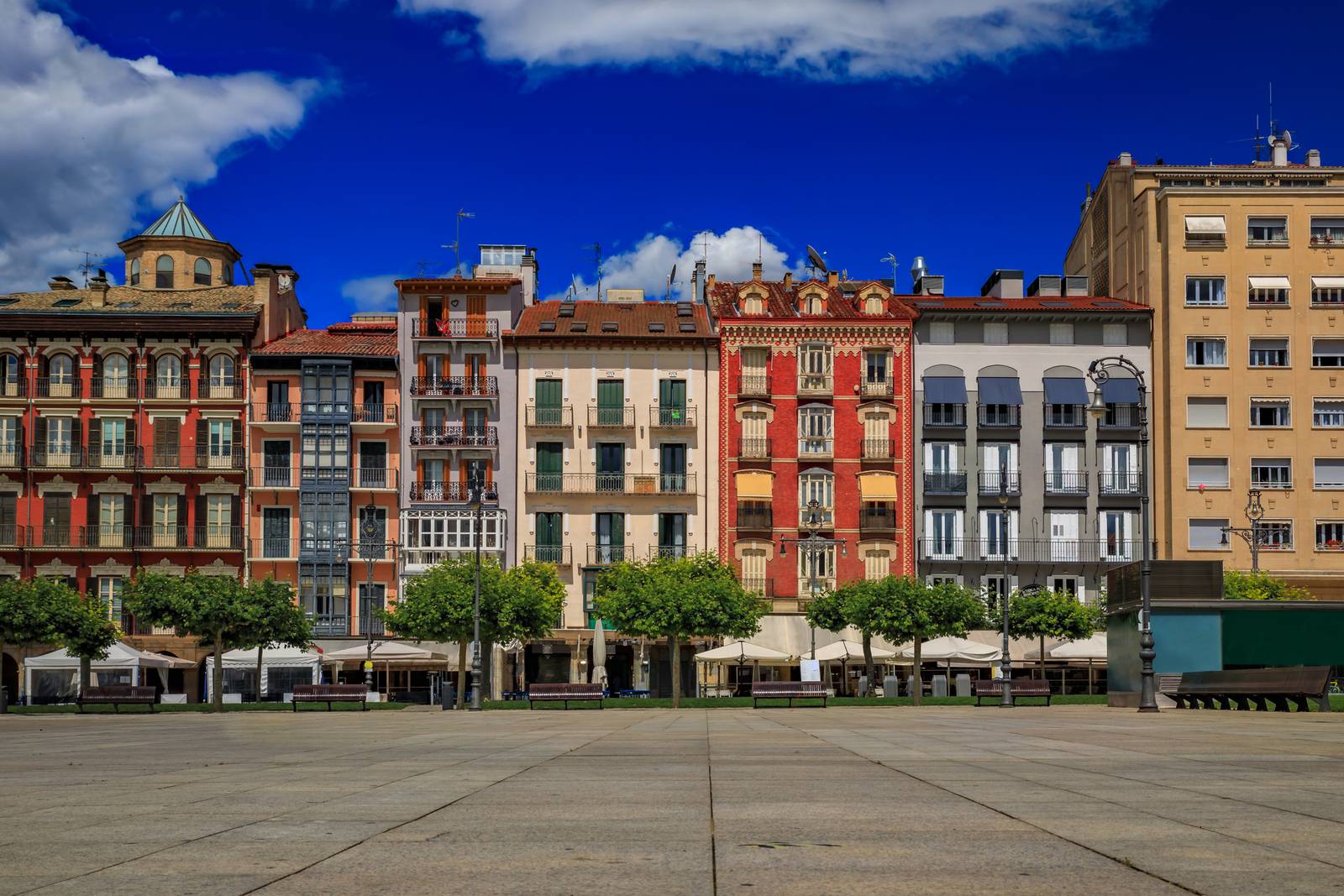 Plaza del Castillo en Pamplona en el Casco Viejo