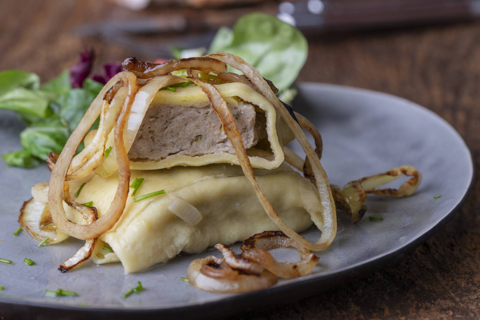 Maultasche is een Zuid-Duits gerecht dat lijkt op ravioli