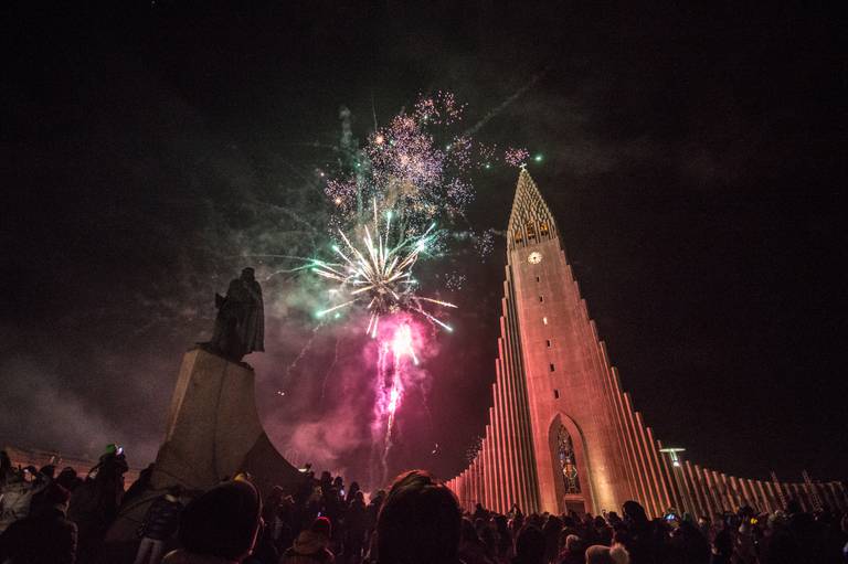 Noche de fin de año en Islandia