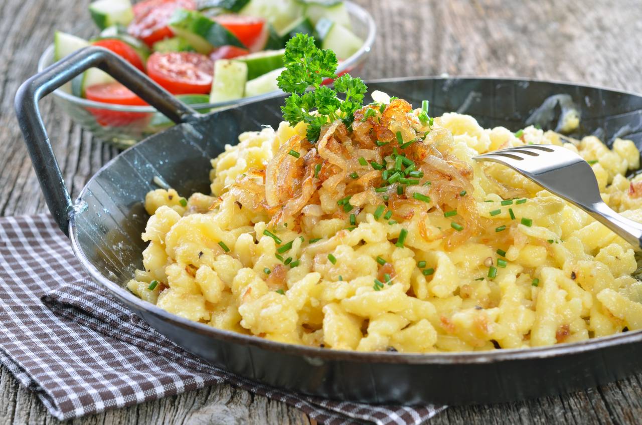 Spaetzle all’Allgäu con formaggio fuso