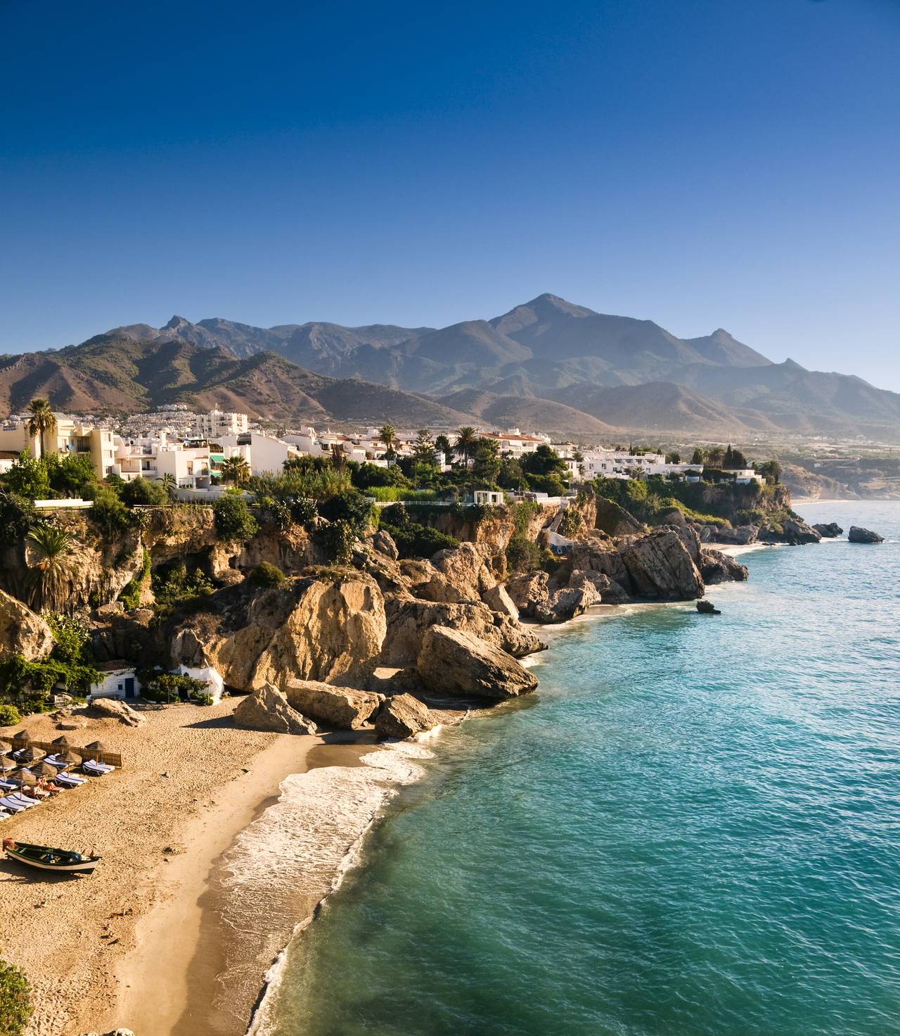 Playa de Nerja en Andalucía