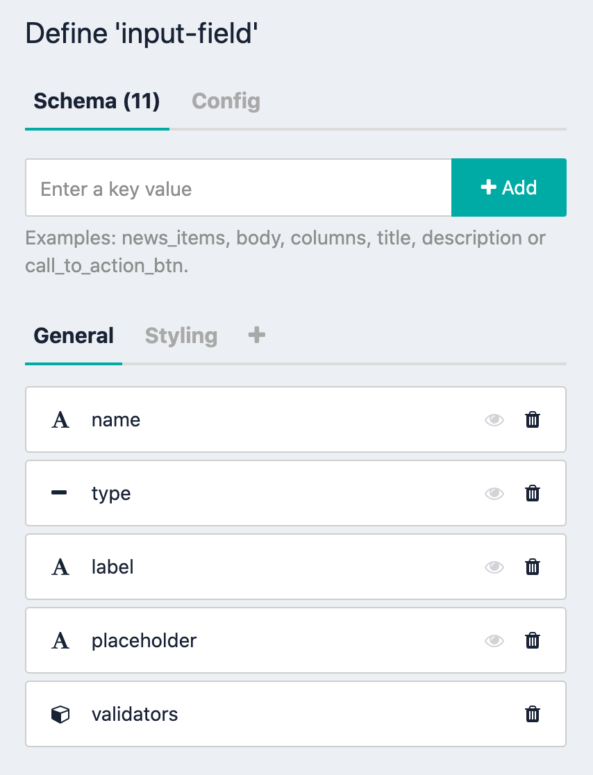 Definition of input field