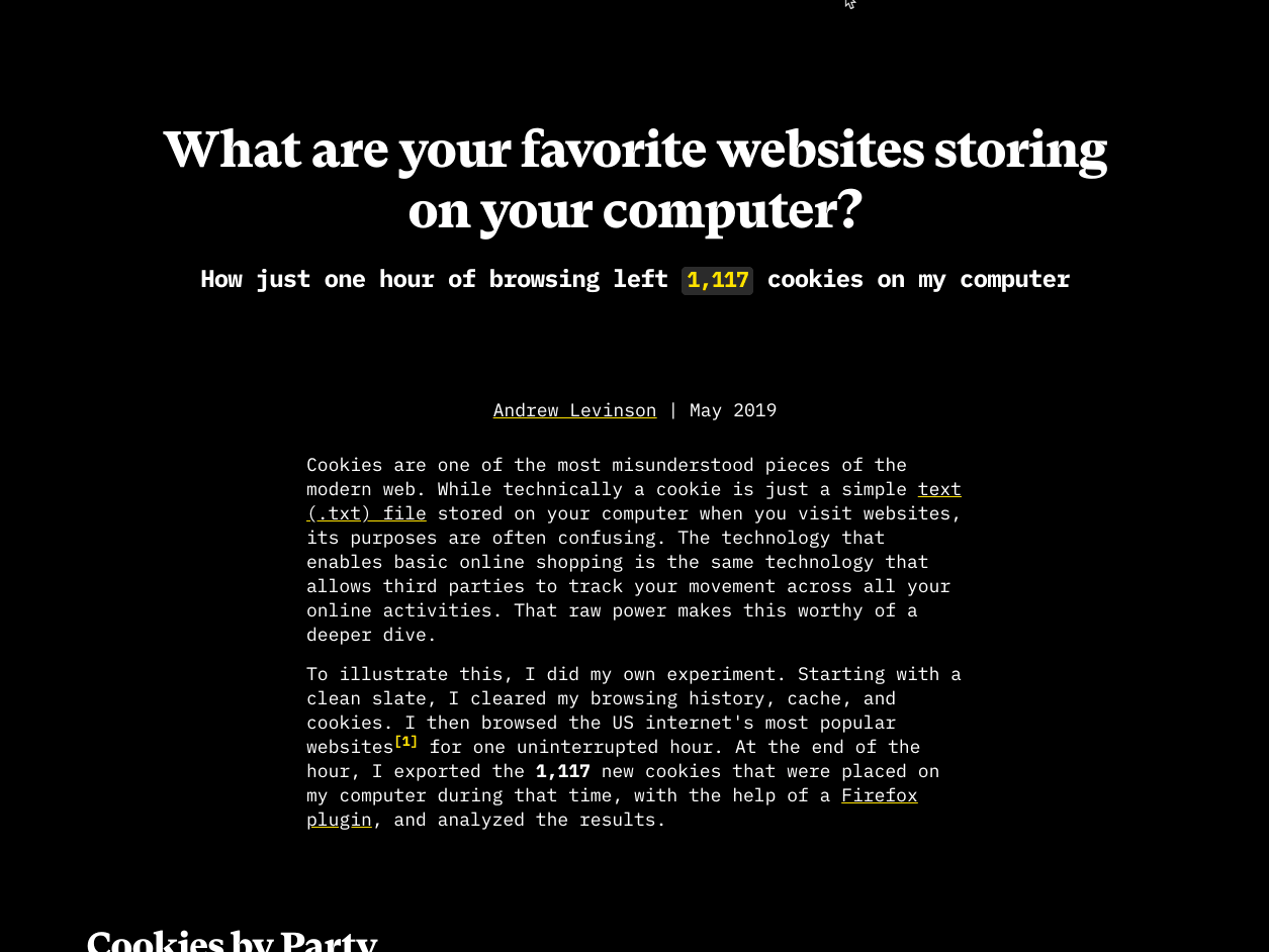 What Are Your Favorite Websites Storing on Your Computer?