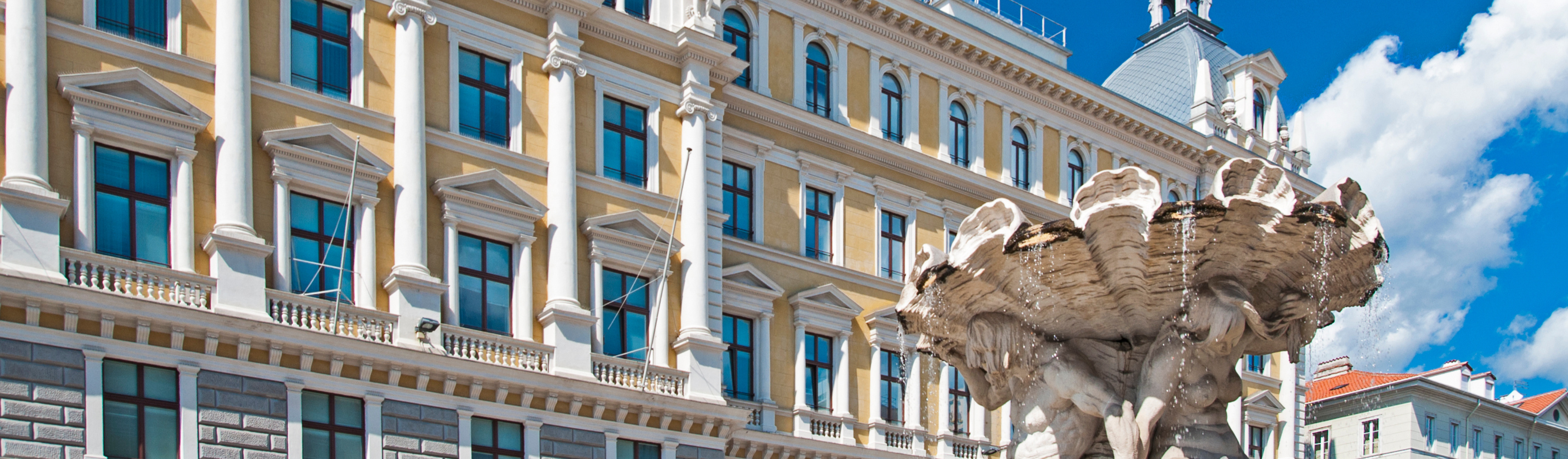 building in piazza vittorio veneto in trieste italy