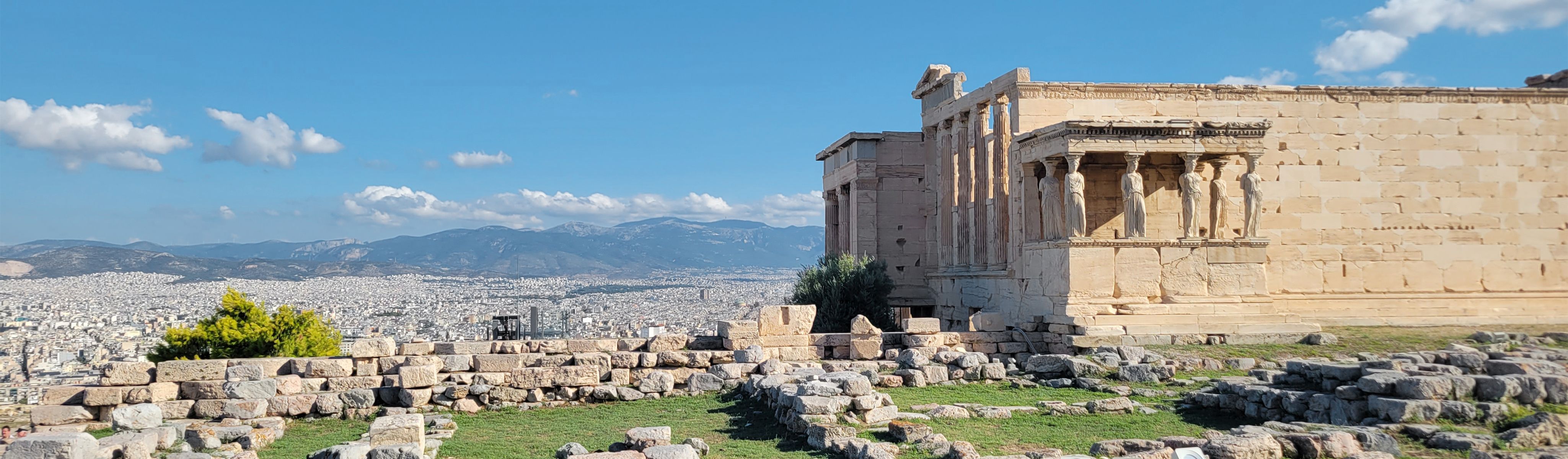 ancient temple in greece on a sunny day