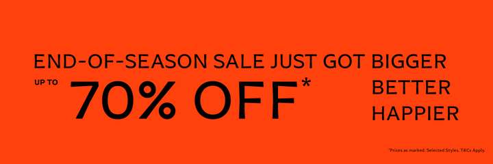 Up to 60% off outlet