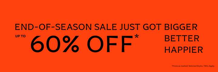 Up to 60% off outlet