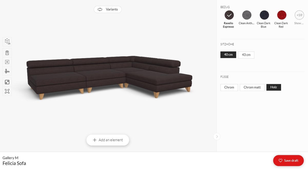 sofa configurator