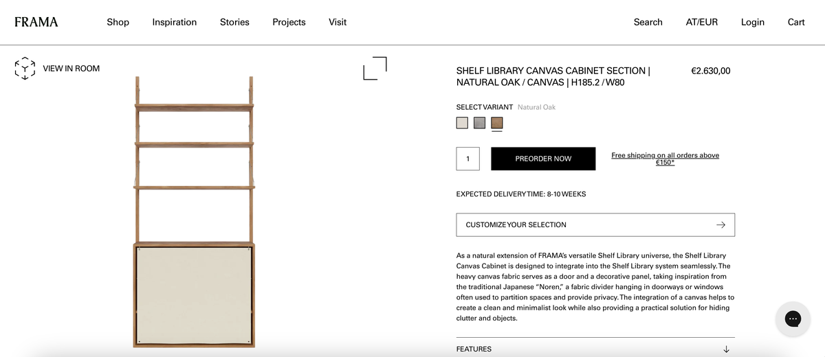 Dedicated Product Detail Page with Configurator Button