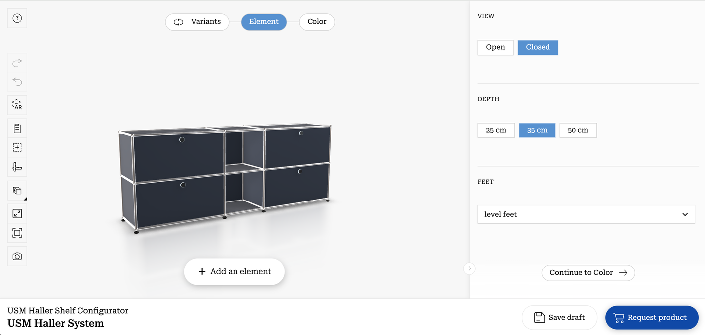 Configurator with custom font & button color 
