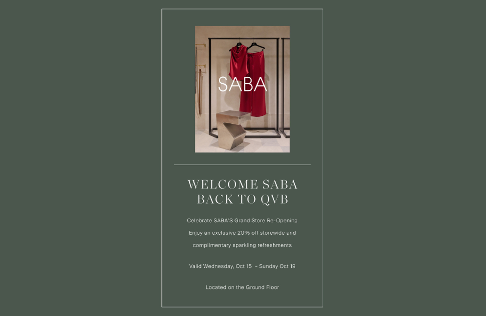 SABA Grand Store Re-Opening 