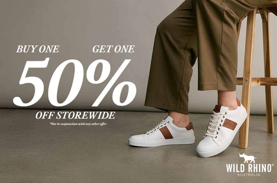 Buy one get one 50% off storewide at Wild Rhino 
