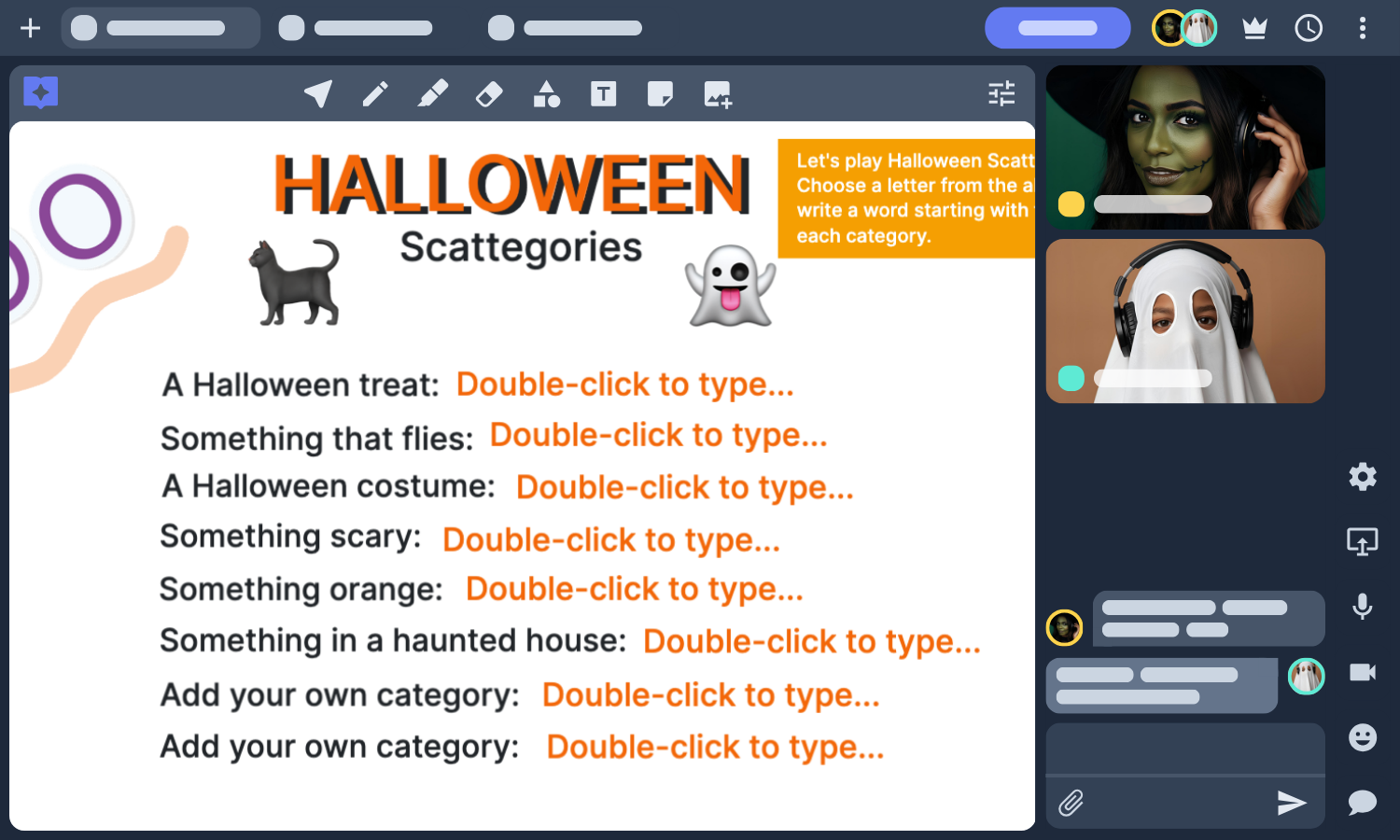 Halloween Scattergories