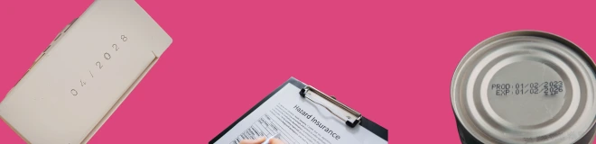 Product packaging and labelling items, including a printed date code, insurance document and canned product marking, illustrating traceability, record-keeping and compliance requirements under the Biocidal Products Regulation (BPR).