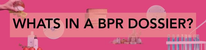 Graphic banner illustrating the concept of a BPR dossier, highlighting regulatory documentation required for biocidal active substances and product authorisation.